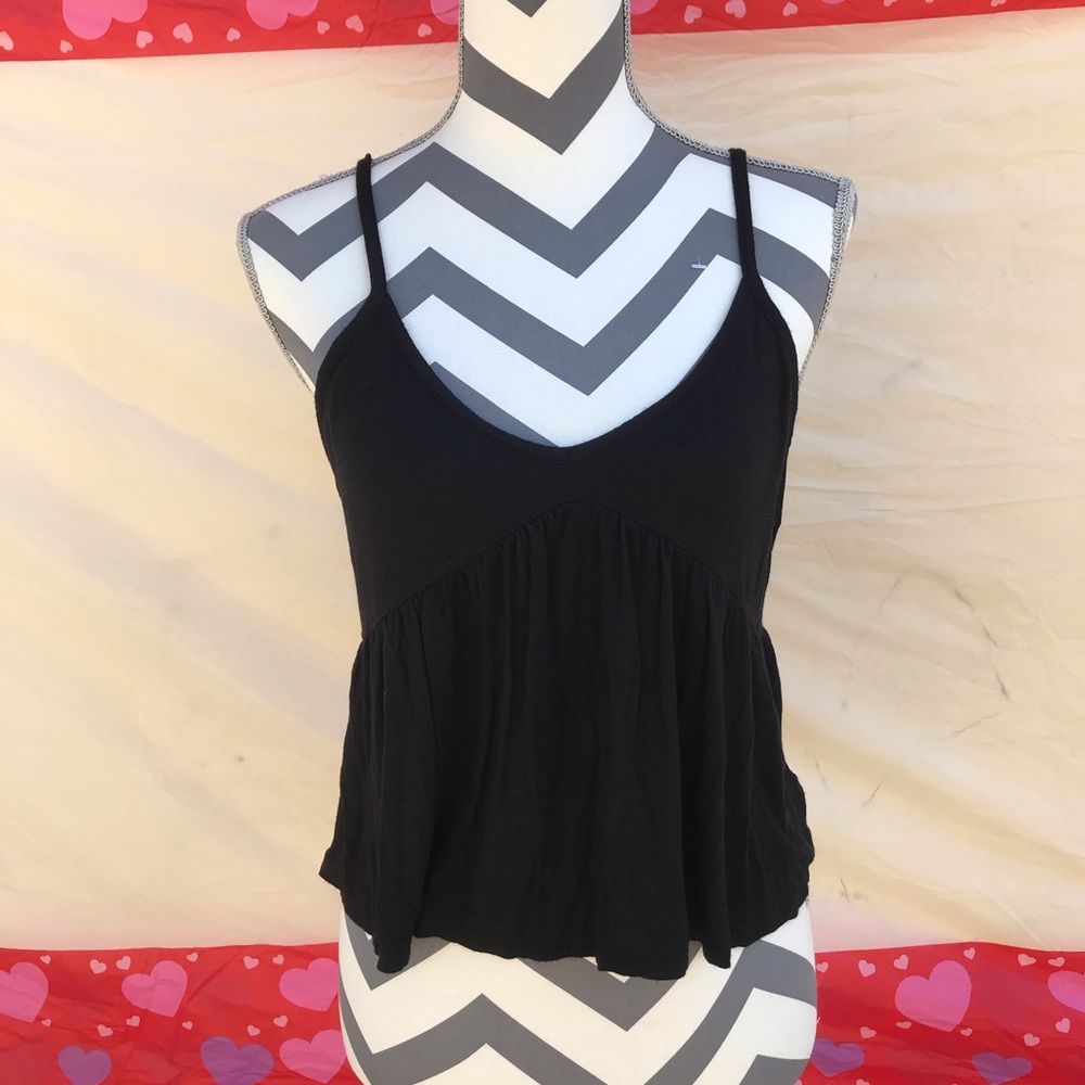 Black casual tank top